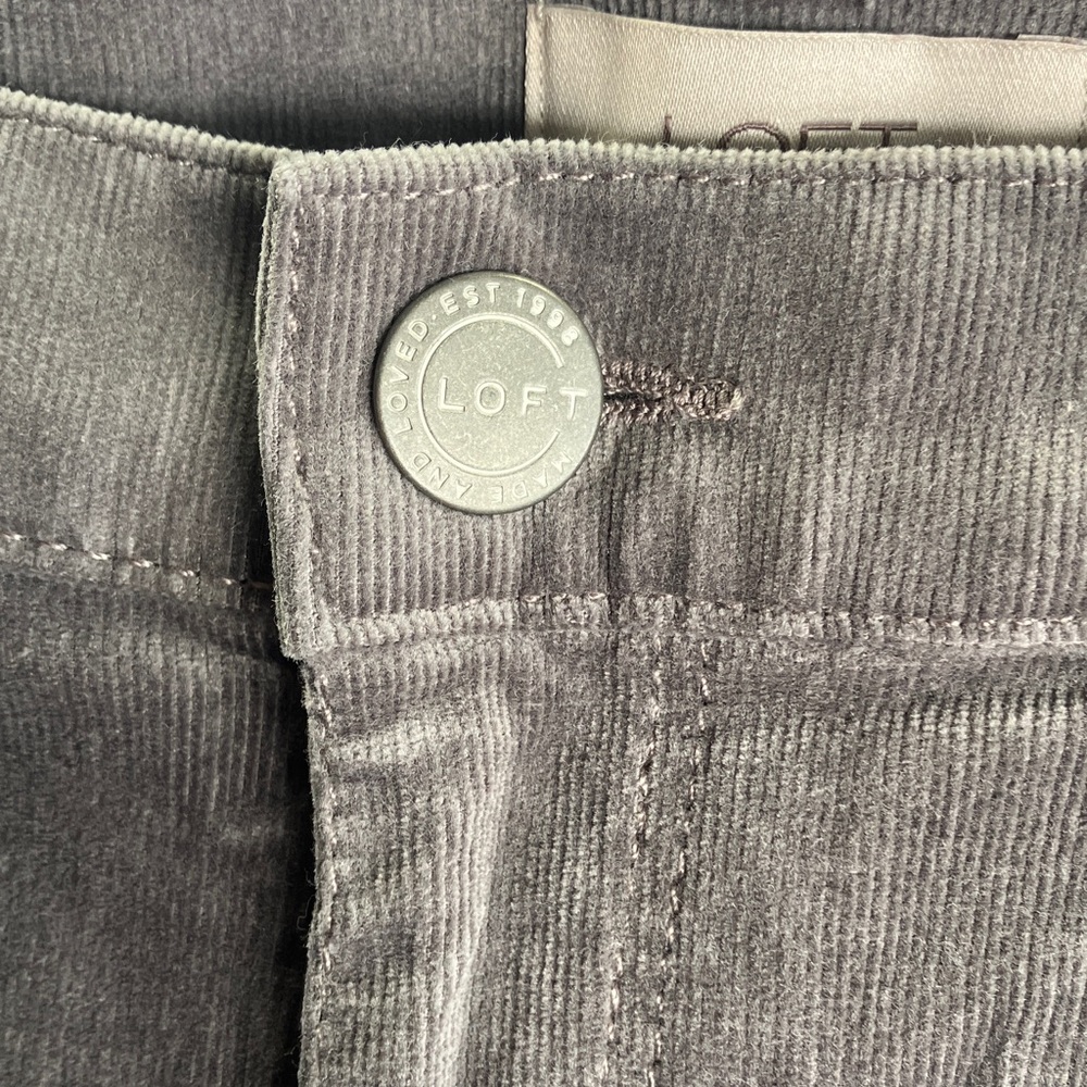 LOFT Gray Corduroy Pants - Picture 3 of 7